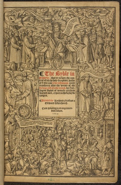 Pagina del titolo della Grande Bibbia, a volte conosciuta come 
