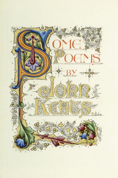 Pagina del titolo, titolo e autore, con grande iniziale istoriata e illuminata "S", 1912-1914 da English School