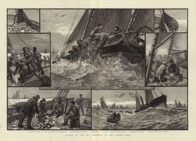 Lavoratori del mare che pescano sul Dogger Bank da English School