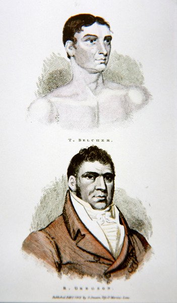 Tom Belcher e Gregson, da una stampa pubblicata nel 1813 da English School
