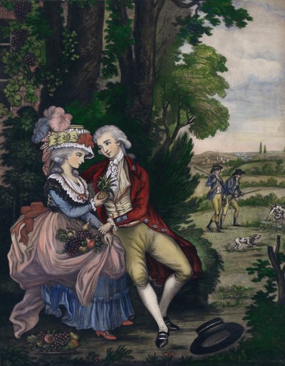 Tom Jones e Sophia Western, scena dal romanzo comico di Henry Fielding 
