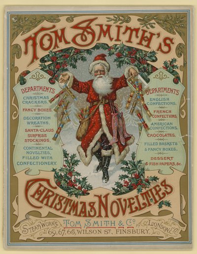 Tom Smith & Co Ltd, Novità di Natale, Crackers di Natale, Copertina del dépliant da English School