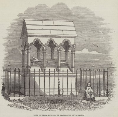 Tomba di Grace Darling nel cimitero della chiesa di Bamborough da English School