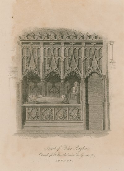 Tomba del Priore Rayhere, Chiesa di San Bartolomeo il Grande, Smithfield da English School