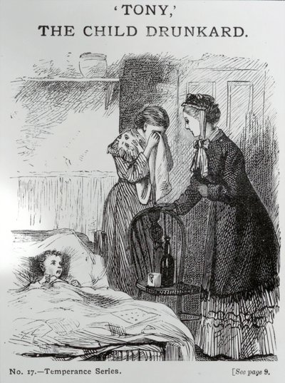 Tony, il bambino ubriaco, c.1860 da English School