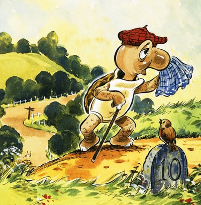 La tartaruga fa una passeggiata in campagna da English School