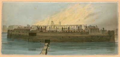 Incendio della Torre di Londra, 1841 da English School