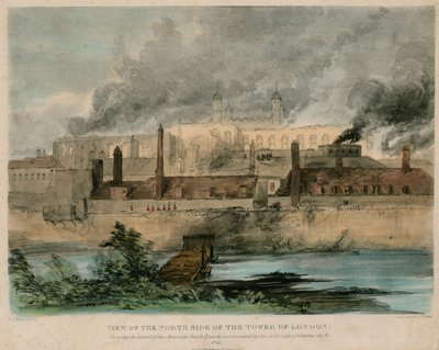 Incendio della Torre di Londra, 1841 da English School