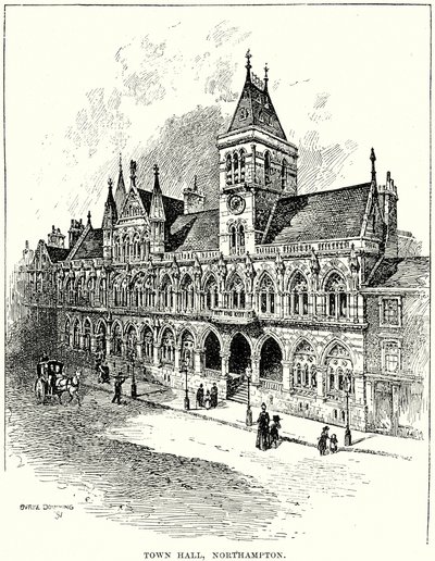 Municipio di Northampton (incisione) da English School