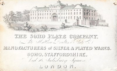 Biglietto commerciale, The Soho Plate Company da English School