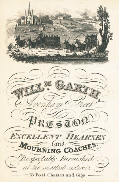 Biglietto commerciale, William Garth da English School