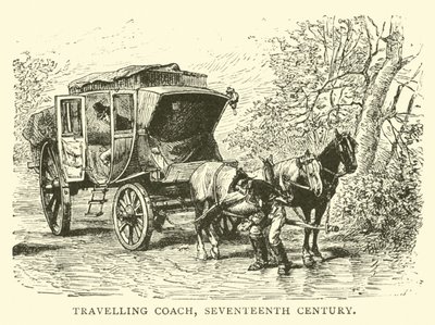 Carrozza da viaggio, XVII secolo da English School