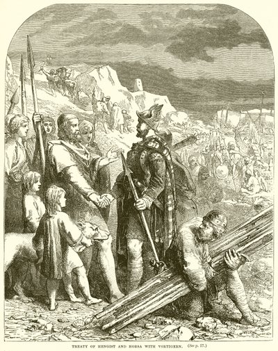 Trattato di Hengist e Horsa con Vortigern da English School