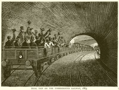 Viaggio di prova sulla ferrovia sotterranea, 1863 da English School
