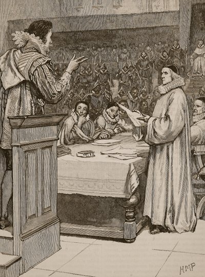 Processo di Buckingham, illustrazione da Cassells Illustrated History of England da English School