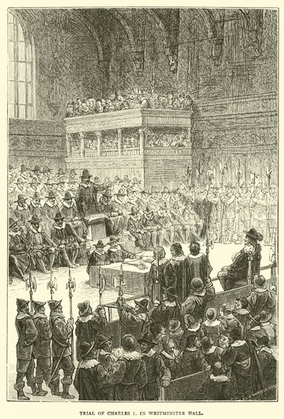 Processo di Carlo I a Westminster Hall da English School
