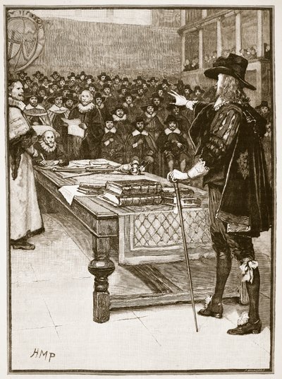 Processo di Carlo, illustrazione da Cassells Illustrated History of England da English School
