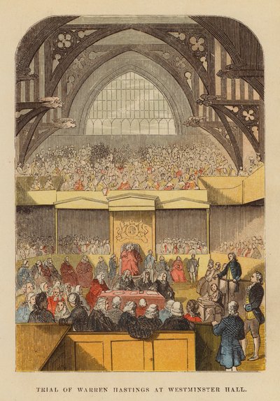 Processo di Warren Hastings alla Westminster Hall da English School