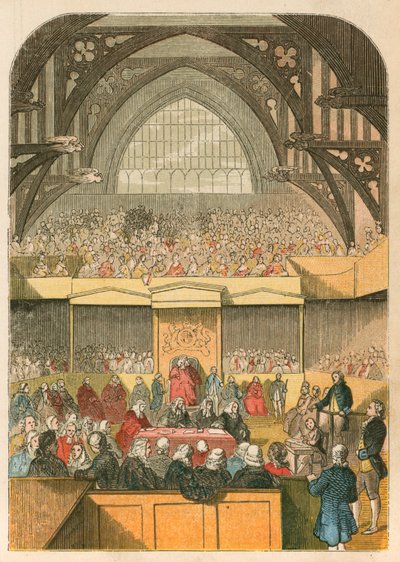 Processo di Warren Hastings alla Westminster Hall da English School
