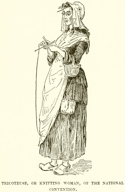 Tricoteuse, o donna che lavora a maglia, della Convenzione Nazionale da English School