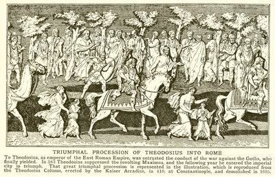 Processione trionfale di Teodosio a Roma da English School