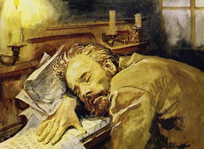 Tschaikovsky era spesso esausto e si addormentava al pianoforte da English School