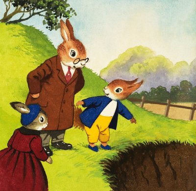 Tufty indica il buco da English School