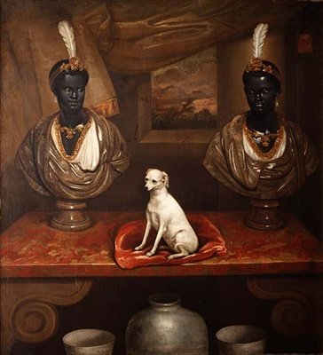 Due busti di moro e un terrier, c.1720 da English School