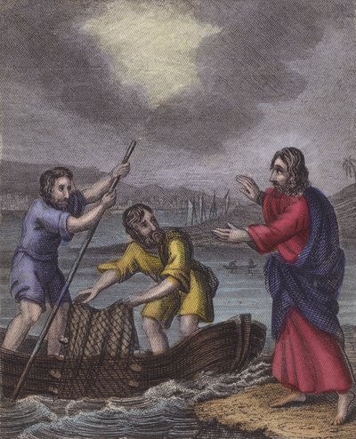 Due pescatori intenti al loro povero lavoro da English School