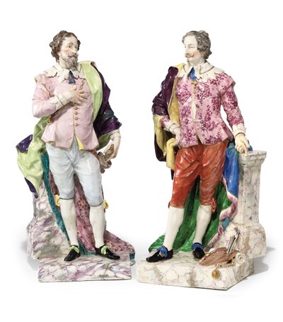 Due figure storiche di gentiluomini, c.1810 da English School
