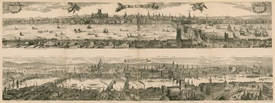 Due vedute di Londra: 1616 e 1890 da English School