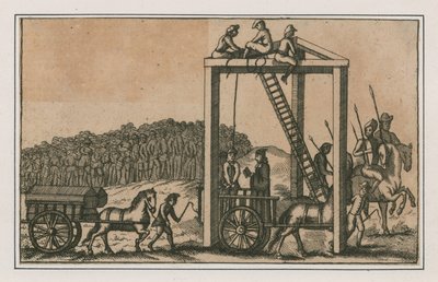 Albero di Tyburn, 1680 circa (incisione) da English School