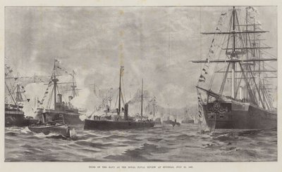 Tipi della Marina alla Royal Naval Review a Spithead, 23 luglio 1887 (litografia) da English School