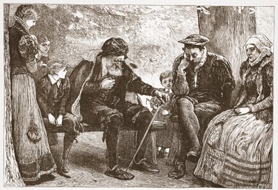 Sotto i tigli, illustrazione da The History of Protestantism di James Aitken Wylie, pub. 1878 da English School