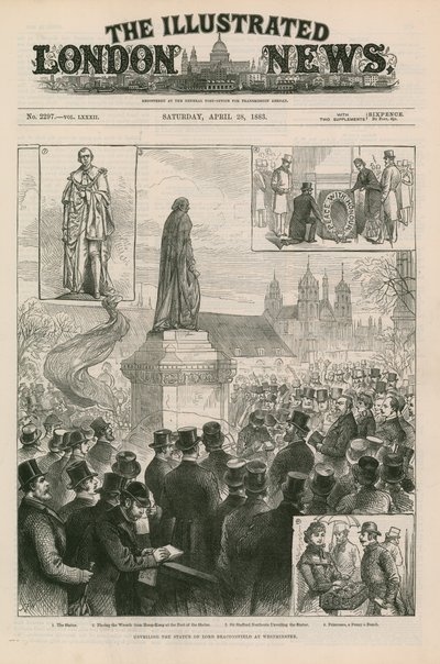 Inaugurazione della statua di Lord Beaconsfield a Westminster da English School