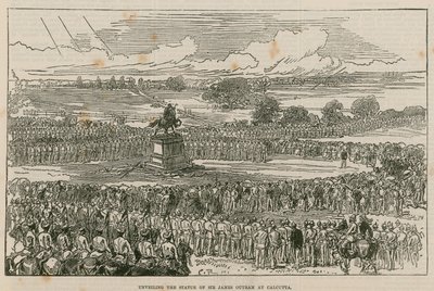 Inaugurazione della statua di Sir James Outram a Calcutta da English School