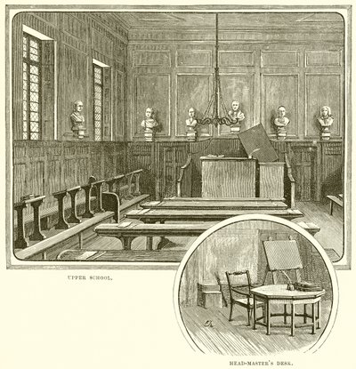Scuola superiore. Scrivania del preside da English School