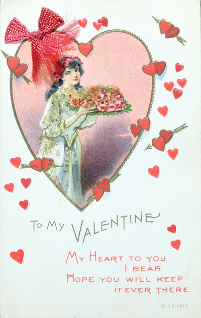 Biglietto di San Valentino, 1917 da English School