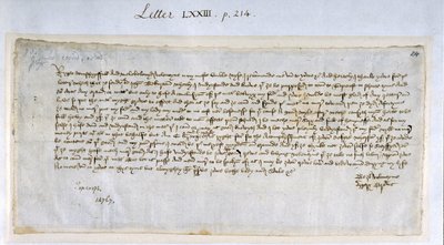 Lettera di San Valentino da Margery Brews a John Paston III, febbraio 1477 da English School