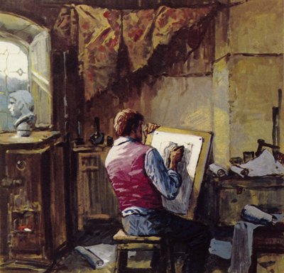 Van Gogh lasciò il suo lavoro missionario nelle miniere e iniziò a disegnare a Bruxelles da English School
