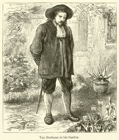 Van Hoofman nel suo giardino da English School