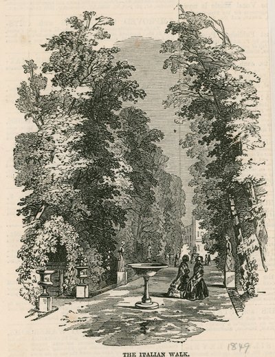 Giardini di Vauxhall, Londra: La passeggiata italiana da English School