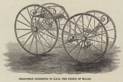 Velocipede presentato a SAR il Principe di Galles da English School