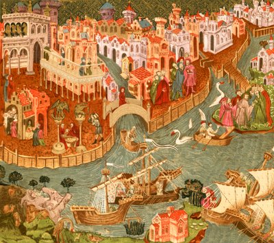Venezia (litografia a colori) da English School