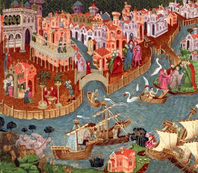 Venezia nel 1338, da "Breve storia del popolo inglese". da English School