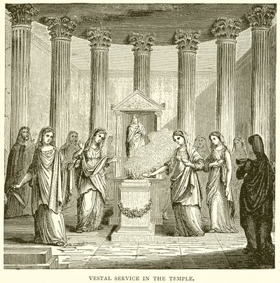 Servizio delle Vestali nel tempio da English School