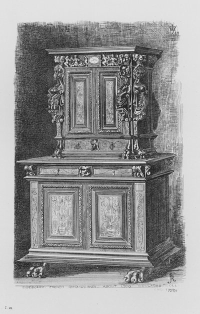 Credenza, Rinascimento francese, circa 1500 da English School