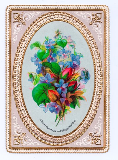 Cartolina di Natale vittoriana, c.1880 da English School