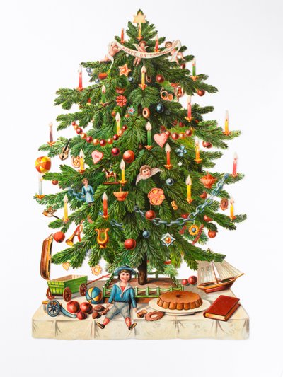 Biglietto di Natale vittoriano, c.1880 da English School