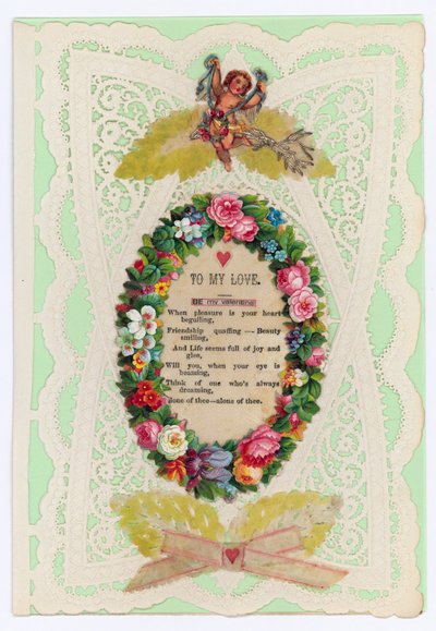 Cartolina di San Valentino vittoriana da English School